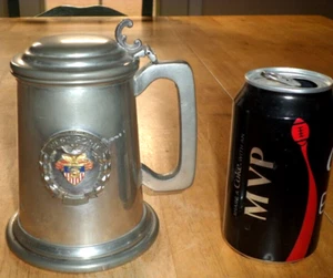 [WEST POINT] U.S. MILITARY ACADEMY [METAL LOGO], ENGLISH PEWTER Mug, 1950's yr - Picture 1 of 10