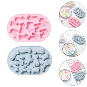 2 Pcs Kaninchen Silikonform Baby Dessertform Hase Schokoladenform - Bild 1 von 12