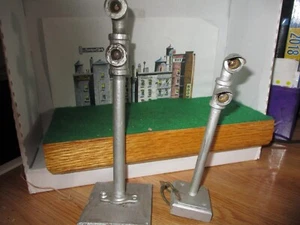 (2) VINTAGE HOME MADE METAL STANDARD GAUGE SIGNALS-7" & 9" TALL-NOT TESTED - Picture 1 of 4