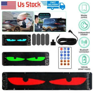 USB LED Car Flexible Sign Scrolling Message Display Screen APP Programmable RGB - Picture 1 of 25