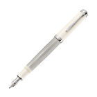 Pelikan Souveran 405 Fountain Pen in Silver-White - Medium Point - NEW in Box