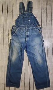 Salopette vintage anni 60 Lee Jelt denim sanforizzato bretelle intrecciate Union Made USA - Foto 1 di 22