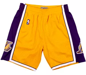Mitchell & Ness Los Angeles Lakers Swingman Shorts Yellow Size Medium - Picture 1 of 8