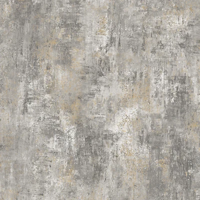 Industrial Cove Texture Wallpaper Distressed Metallic Stone Muriva Grey 207502 - Image 1 of 4