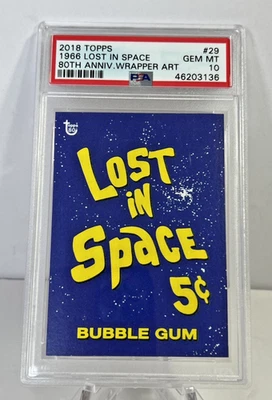 2018 Topps 80th Anniversary Wrapper Art 1966 Lost in Space PSA 10 Gem Mint - Image 1 of 4