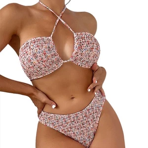 New floral sexy bikini Brazilian thong split swimsuit women's bikini swimsuit - Picture 1 of 14