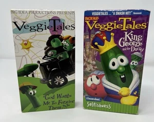 VeggieTales VHS Tape King George and the Ducky & God Wants Me To Forgive Them - Imagen 1 de 18