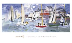 Regates dans le Port de Trouville by Raoul Dufy Art Print Sailing Poster 24x40
