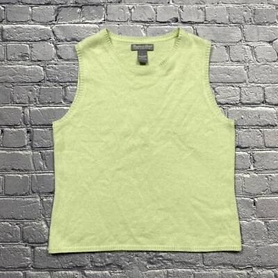 Chaleco para mujer Grayson & Dunn 100 % cachemir talla L verde suave niña bastante lujoso Foto 1 de 4