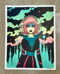 STELLAR REVOLUTION HOLO FOIL LOWBROW ART PRINT SIGNED BY TARA MCPHERSON - Picture 1 of 3