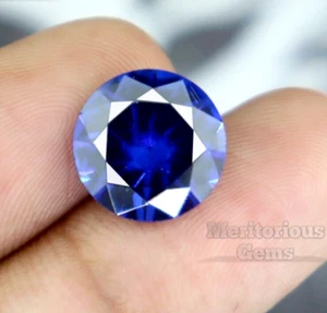 Natural Ceylon Blue Sapphire Certified Round Cut 7 Ct Loose Gemstone Best Gift - Picture 1 of 5