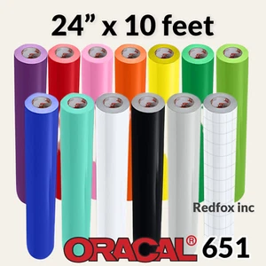 24" x 10 feet (120 inches) Oracal 651 Permanent Vinyl Graphic Cutter Film Shrink - Picture 1 of 41