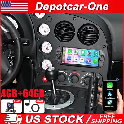 6.86'' Car Radio Stereo For Dodge Viper 2000-2010 Android Auto Apple CarPlay GPS - Image 1 of 4