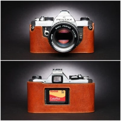 Handmade Genuine Real Leather Half Camera Case Cover For Pentax LX MX K2 Super A - Image 1 of 4