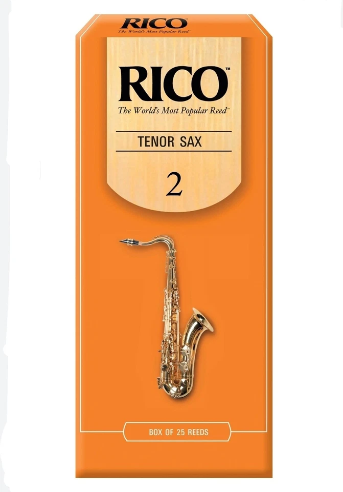 Paquete de 25 cañas de saxofón tenor Rico #2 fuerza 2 / RKA2520 Foto 1 de 1
