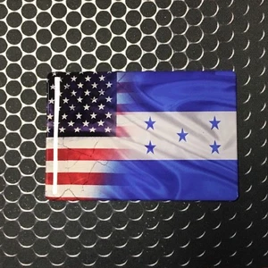 America USA Honduras Dual Country Domed Decal Distress Sticker 3D 3.25"x2" - Imagen 1 de 6
