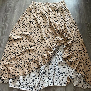 Unbranded Spotted Animal Flowy Maxi Zoo Skirt Women's Size - 2XL Cheetah Beige - Picture 1 of 6