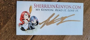 SHERRILYN KENYON SIGNED AUTO STICKER DARK HUNTER CHRONICLES OF NICK THE LEAGUE - Picture 1 of 1