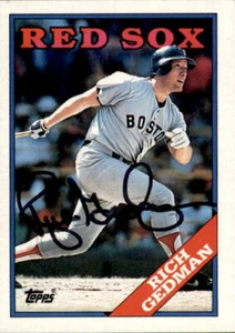 Autographed RICH GEDMAN Boston Red Sox 1988 TOPPS card #245 w/COA - Picture 1 of 1