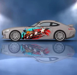 Calcomanías de auto Flame; calcomanía de librea deportiva Flame Racing para ambos lados del auto; llamas - Imagen 1 de 1