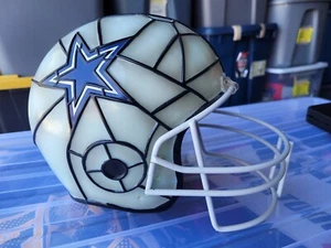 Dallas Cowboys light up helmet accent Lamp bradford exchange stained glass look - Picture 1 of 4
