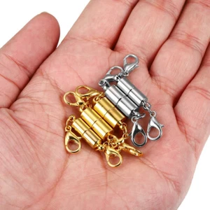 5x Lobster Clasp Magnetic Clasps Hooks Bracelets Necklace Connector DIY Jewelry - Picture 1 of 24