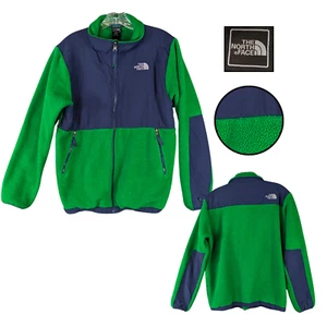 The North Face Denali Jacket Boys XL Green Polartec Fleece Outdoor Casual Winter - Picture 1 of 12