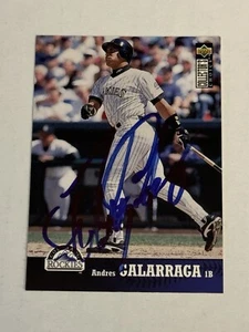 Andres Galarraga 1997 Upper Deck Collectors Choice Authentic Signed Auto Rockies - Picture 1 of 3