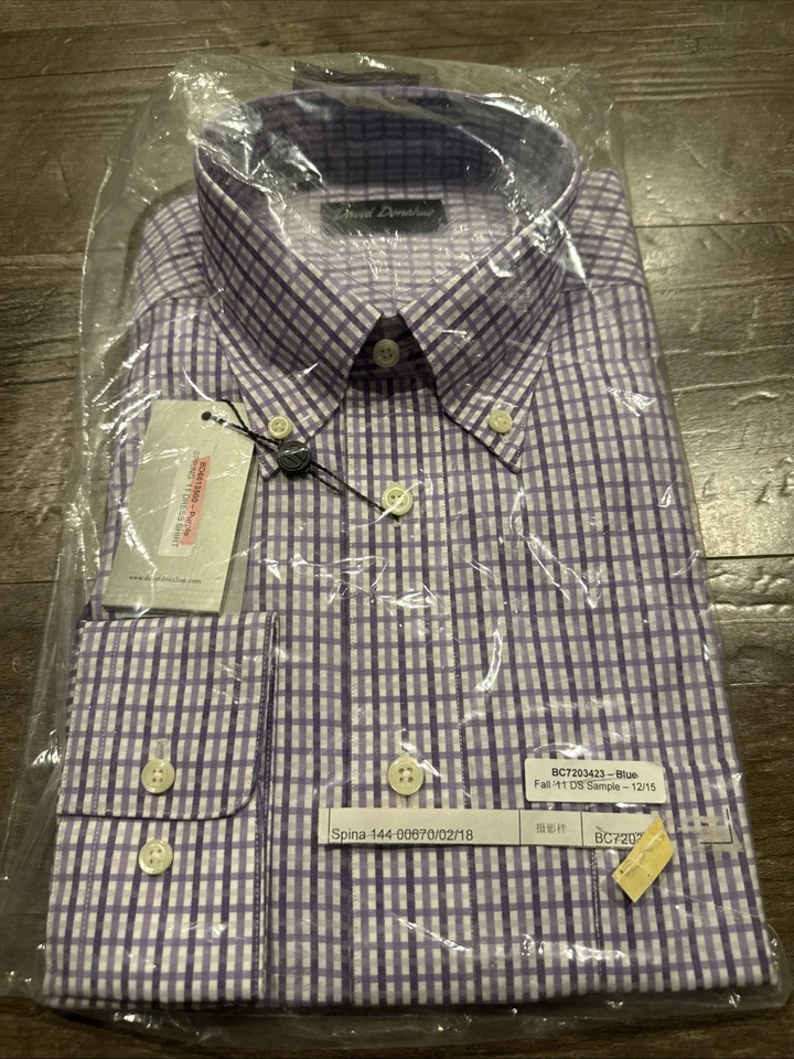 Camisa de vestir mediana para hombre David Donahue Foto 1 de 1