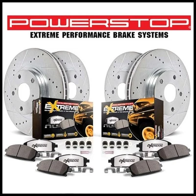 Kit de rotor de freno ranurado y pastillas PowerStop Z36 Extreme Truck 2015-2020 GMC Yukon Foto 1 de 4