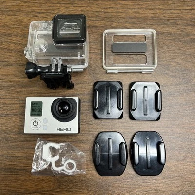 GoPro HERO3 Action Camera Silver With Battery, Case, Mounts - Image 1 of 4