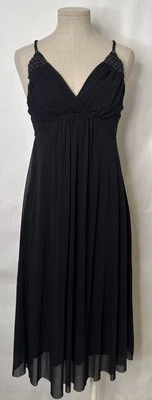 Vestido Halter VIVIENNE TAM Años 90 Negro Malla Midi Talla 1 Pequeño Foto 1 de 4