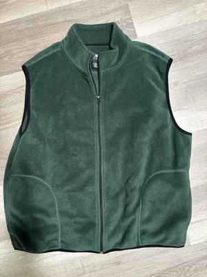 Chaleco Consensus Sportswear verde polar cremallera completa para hombre XL  Foto 1 de 4