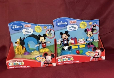 Lote de 2 juegos de figuras Disney Mickey Mouse Clubhouse Talkin Bobbin Foto 1 de 4