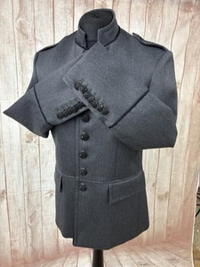 Chaqueta Blazer Militar PRETTY GREEN Lana Luna Etiqueta Negra 38 Carbón USADA DOS VECES - Imagen 1 de 24