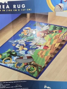 Sonic The Hedgehog Area Rug 40in x 54in Sonic, Knuckles & Tails Scenery Read Des - Picture 1 of 6