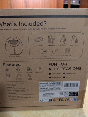 Tinleon Foam Machine Party Maker w/ Tripod & Accessories – New in Box – 26FT... - Image 1 of 3