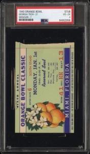 1940 Orange Bowl Ticket PSA 4 Georgia Tech vs Missouri 1/1/40 College Football - Picture 1 of 2