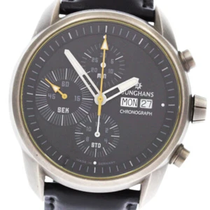 JUNGHANS 27/2411 0106 505 Cronografo Day Date Quadrante Nero Automatico Uomo_882028 - Foto 1 di 6