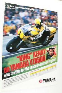 Manifesto Poster Moto Yamaha Yzr 500 Kenny Roberts 1979 World Champion 103x73 CM