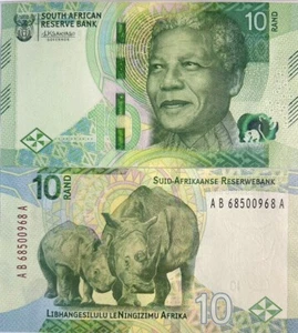 Banknote - 2023 South Africa, 10 Rand, P148 UNC, Mandela (F) Rhinoceros (R) - Picture 1 of 1
