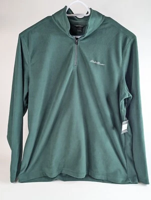 Chaqueta polar radiador Eddie Bauer nueva con etiquetas - Pullover verde con cremallera XL - 1/4 para hombre Foto 1 de 4