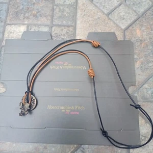 Abercrombie fitch Necklace with deer Brown leather necklacemen,leather - Picture 1 of 8