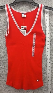 Tommy Hilfiger Knit Tank Top Womens Medium Red New w Tags 3059 - Picture 1 of 7