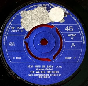 The Walker Brothers Stay With Me Baby 7"UK ORIG 1967 Philips BF 1548 Scott VINYL - Picture 1 of 6