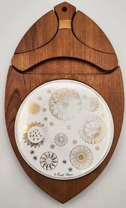 Vintage Fred Press MCM Mid Century Modern Cheese Board with Slicer Cutter - Picture 1 of 7
