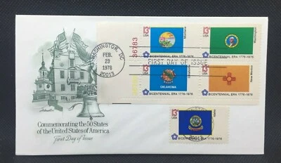 FDC Envelope & Stamp: Commemorating 50 United States ID, MT, NM, OK, WA 1976 - Image 1 of 3