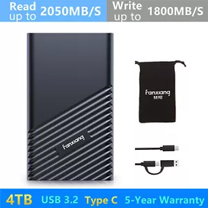 Fanxiang External SSD 4TB 2050MB/s USB3.2 Type C Portable Solid State Drive Disk - Picture 1 of 11