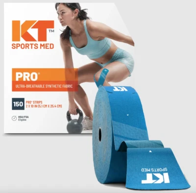 KT Tape PRO Laser Blue Jumbo Sports Med Kinesiology Athletic Tape, precut 150 ct - Image 1 of 4