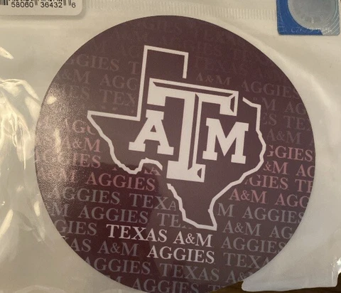 NCAA Repeating Name Swirl Auto Car Truck Magnet Decal - Texas A&M Aggies Cover